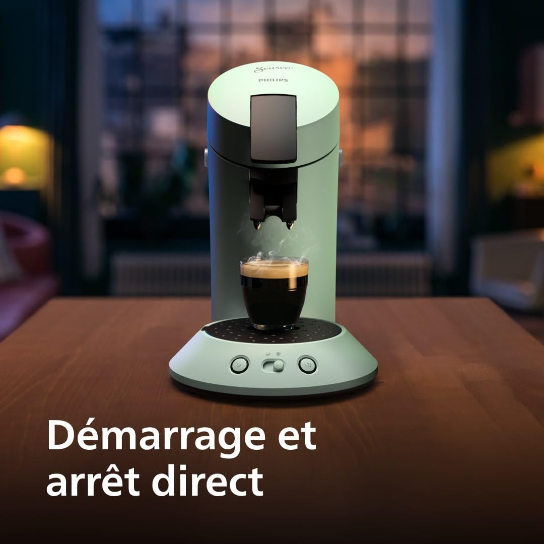 Machine à Café Dosettes SENSEO Original Plus Vert Désert CSA210/80