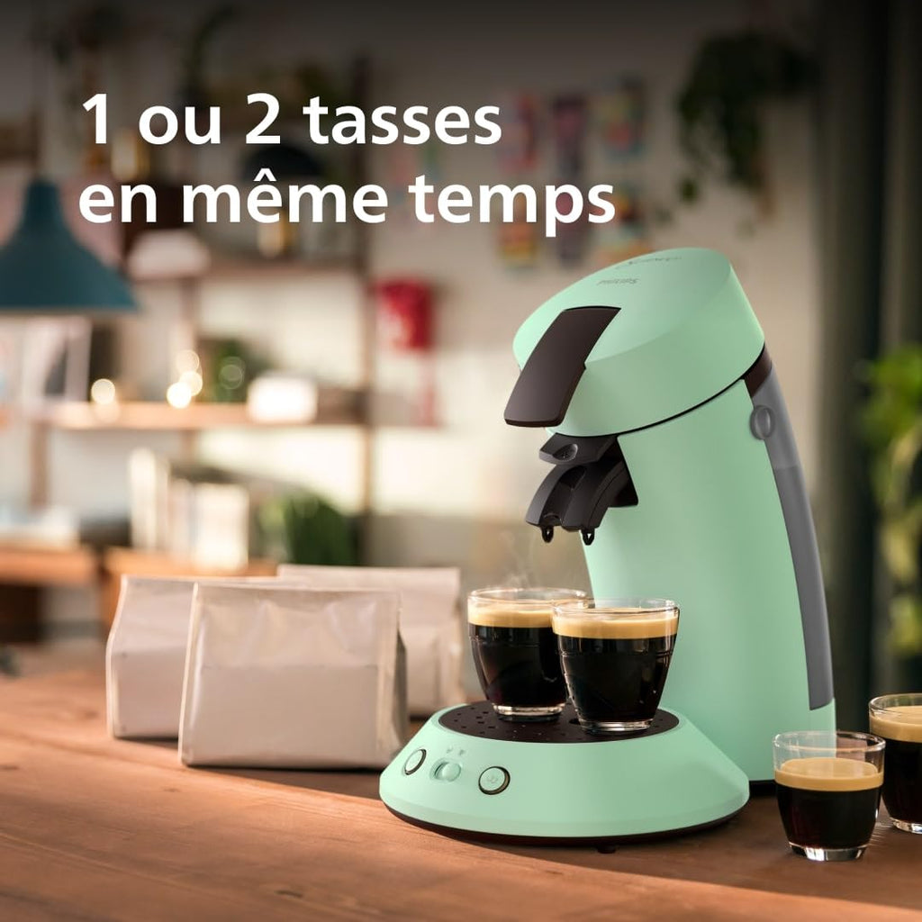 Machine à Café Dosettes SENSEO Original Plus Vert Désert CSA210/80