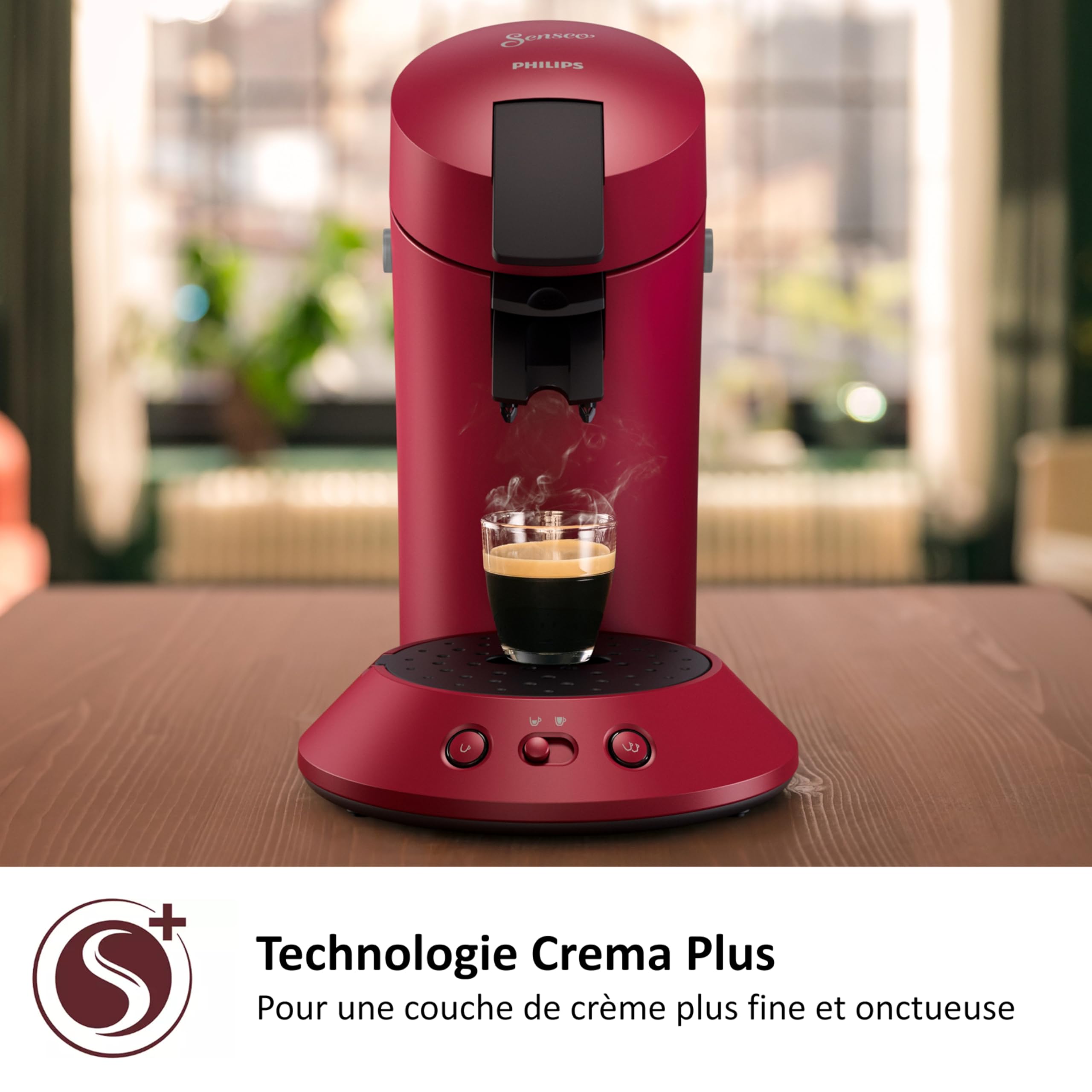 Machine à Café Dosettes SENSEO Original Plus Rouge CSA210/91