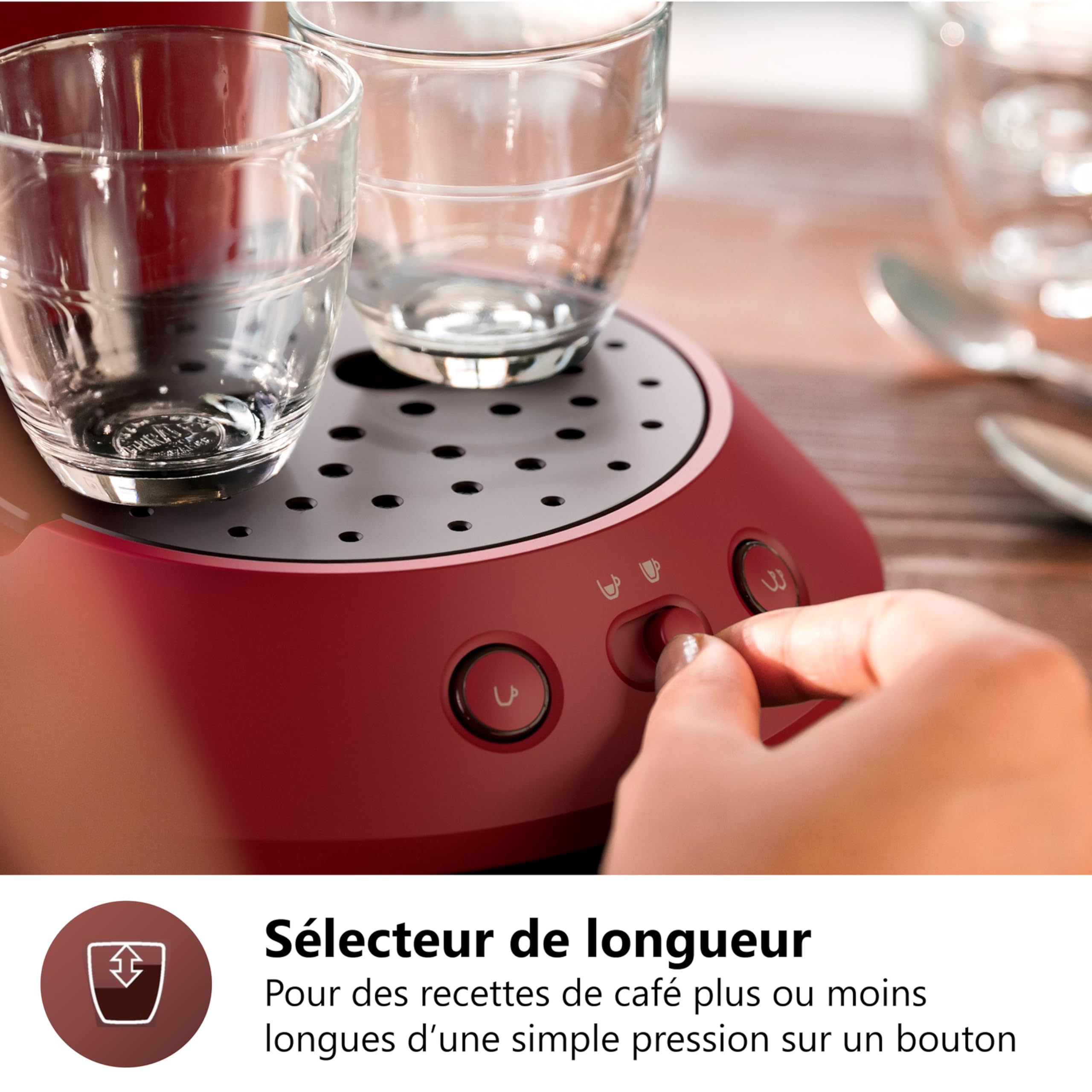 Machine à Café Dosettes SENSEO Original Plus Rouge CSA210/91